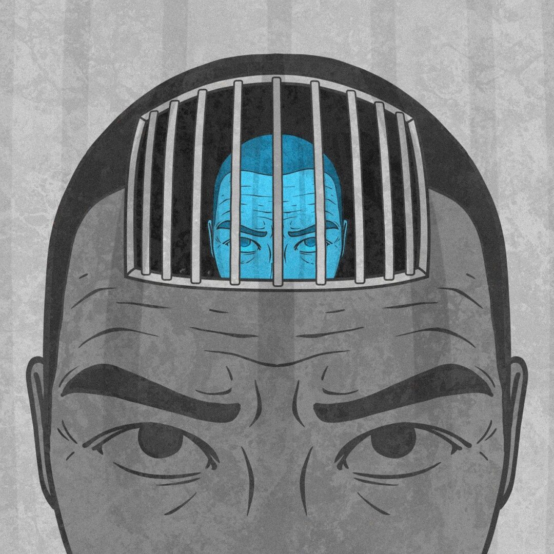 cartoon, painting, fantasy, imagination, lock, prison, brain, thought, philosophy, freedom, gray brain, gray cartoon, gray fantasy, gray painting, gray paint, gray prison, prison, prison, prison, prison, prison